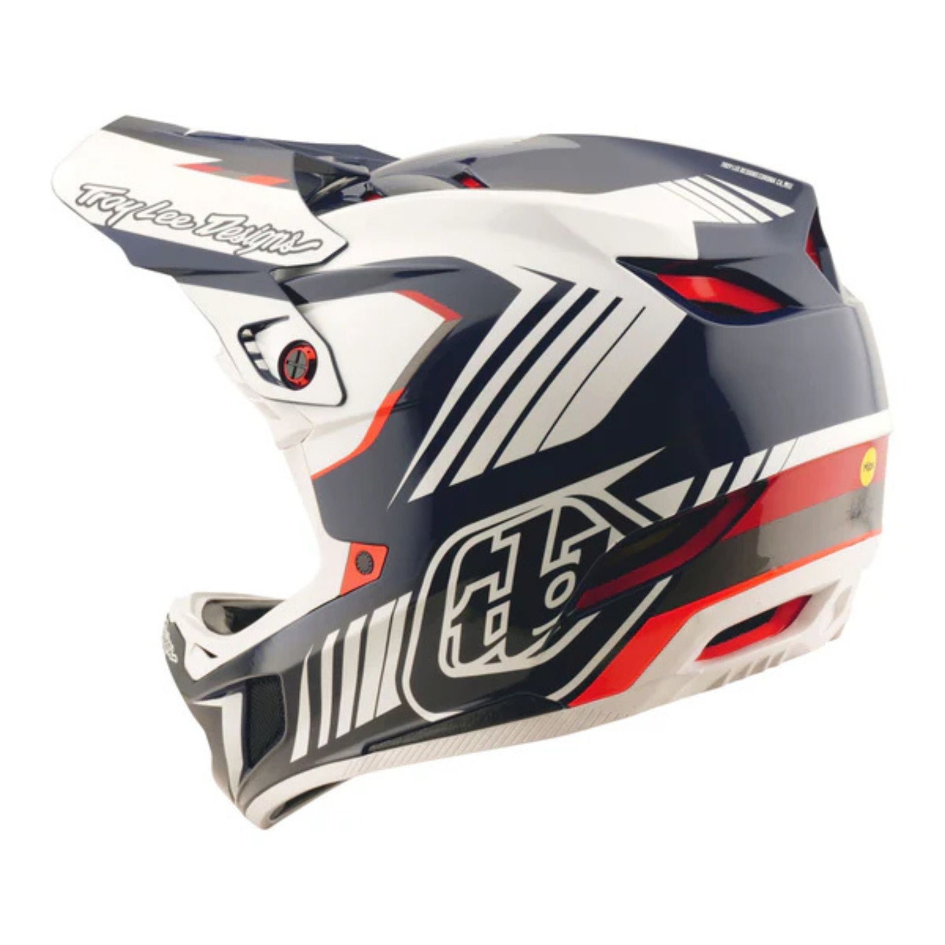 D4 Polyacrylite Helmet; Qualifer Blue / White